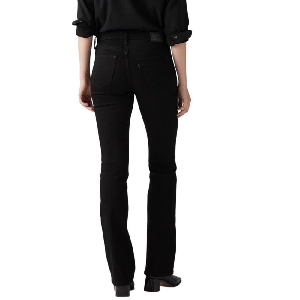 Levi's 315 Shaping Bootcut Corduroy Jeans Black Mid Rise Button Zip 30 x 30 - Picture 2 of 9